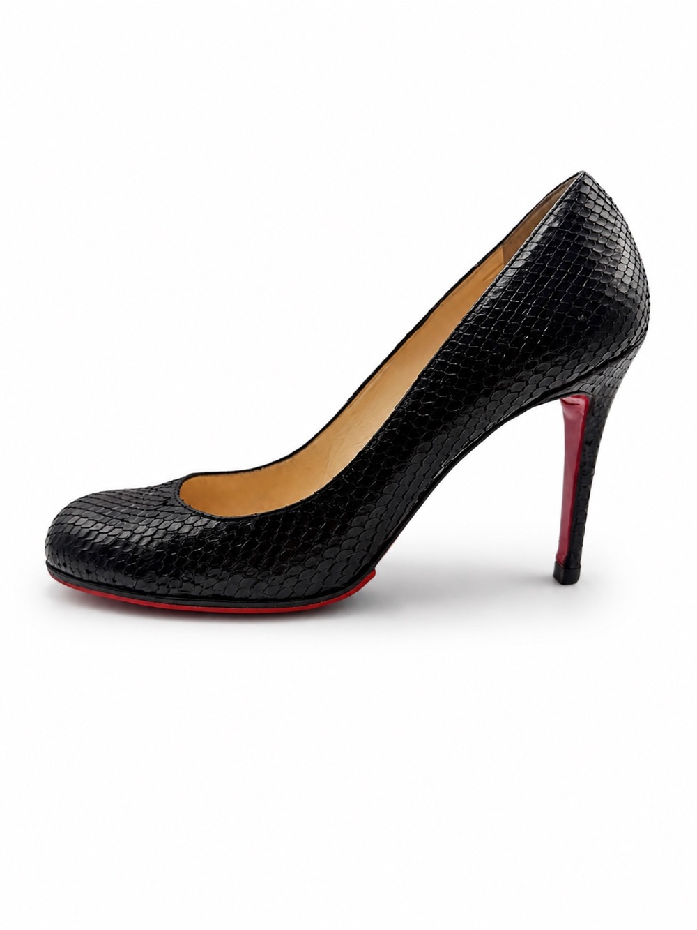 Christian Louboutin Black Snakeskin print Pumps EU 39 / US 9